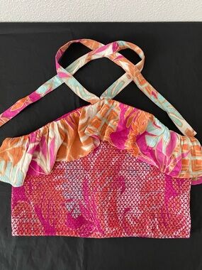 Bright Fuchsia & Orange Halter Tie Camisole - Size M - NWT